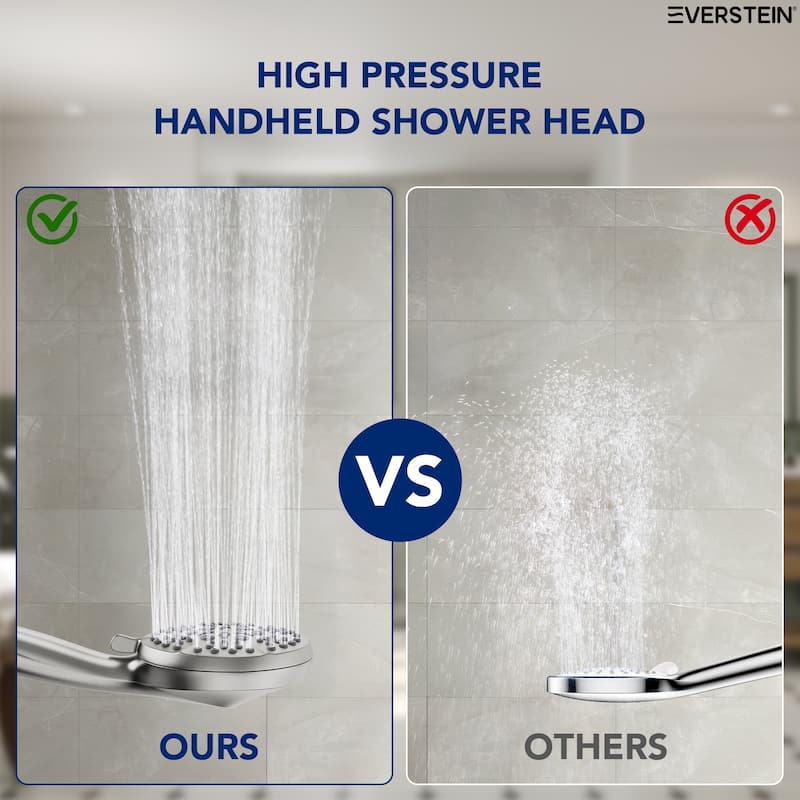 5 Spray Setting High Pressure Handheld Shower Head with Hose