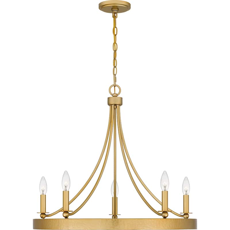 Aspyn 5-Light Light Gold Chandelier - Light Gold