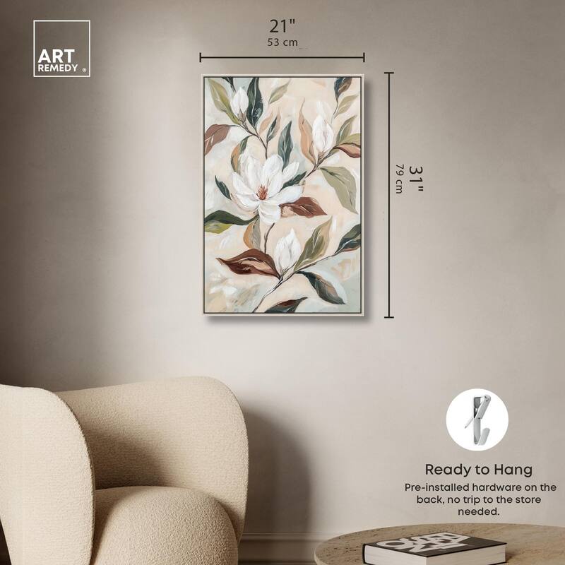 Soft Magnolia I Canvas by Art Remedy