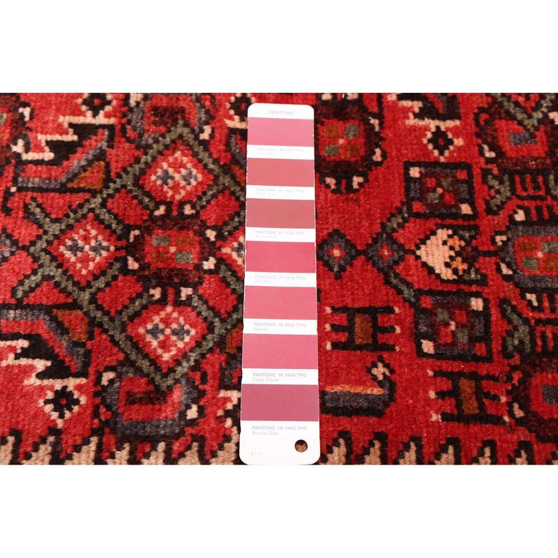 ECARPETGALLERY Hand-knotted Andelz Red Wool Rug - 4'9 x 8'6