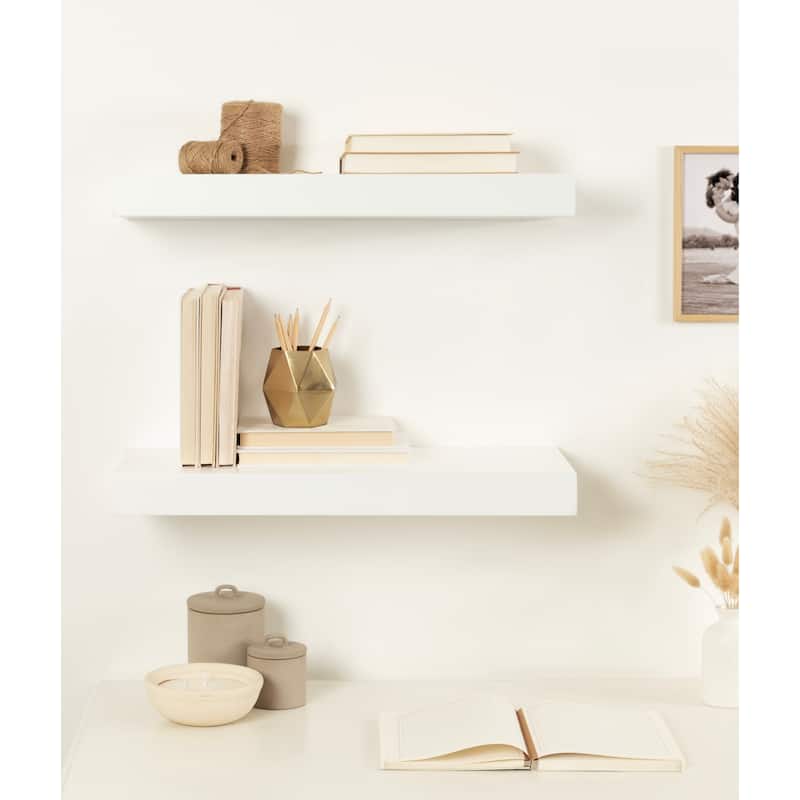 Kate and Laurel Havlock Wood Shelf Set