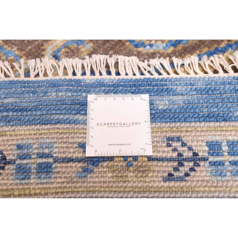 ECARPETGALLERY Hand-knotted Modern Oushak Dark Blue Wool Rug - 10'2 x 14'0