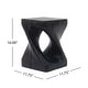 preview thumbnail 65 of 73, Christopher Knight Home - Aurelian Quenby MGO Lightweight Concrete Twist End Table with Wood-Grain Texture