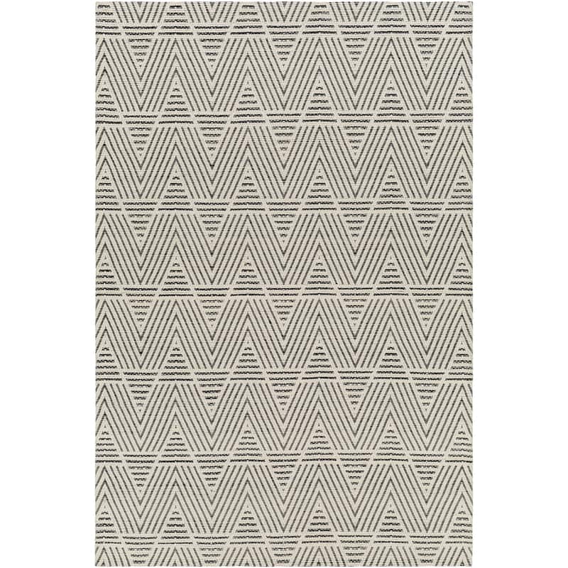 Livabliss Risal Handmade Modern Graphic Wool Blend Area Rug
