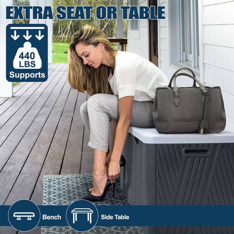 Aoodor Outdoor Lockable Storage Deck Box - 85 Gallon