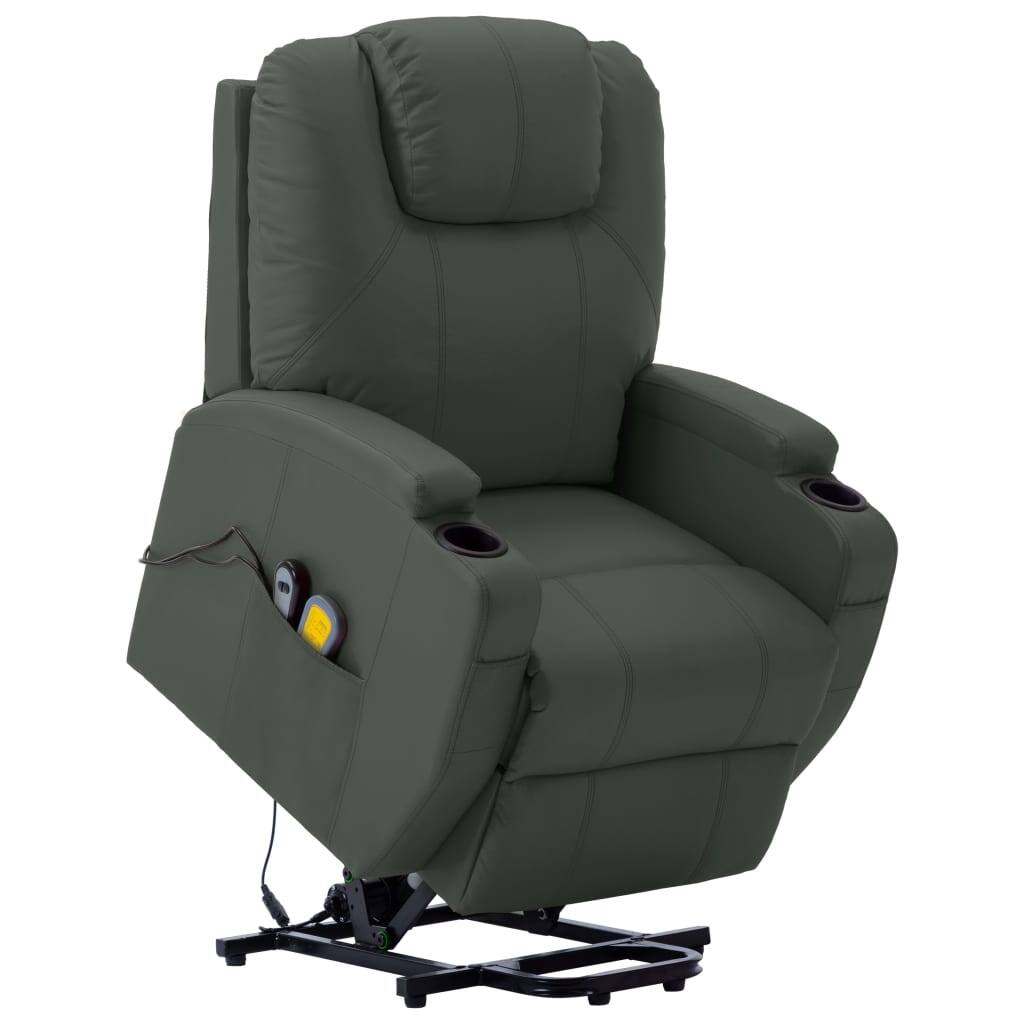 vidaXL Power Lift Recliner Electric Lift Chair for Home Theater Faux Leather - 29.9" x 34.4" x 42.1"