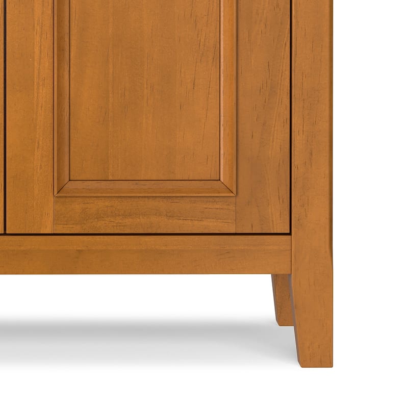 WYNDENHALL Halifax Solid Wood Transitional Low Storage Cabinet - 32"w x 14"d x 31" h