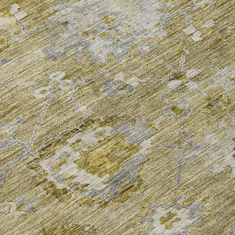 Machine Washable Indoor/ Outdoor Vintage Traditional Chantille Rug