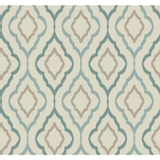 Shop York Wallcoverings Nd7086 Diva Wallpaper Sand Teal Robins