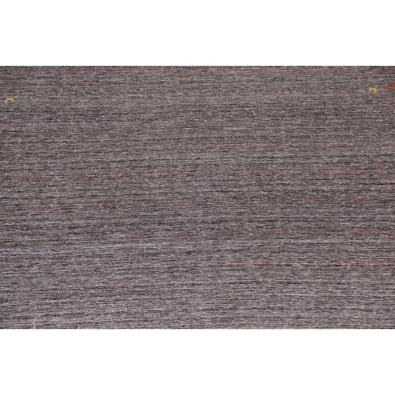 Striped Gabbeh Area Rug Handmade Tribal Wool Carpet - 7'9"x 9'9"