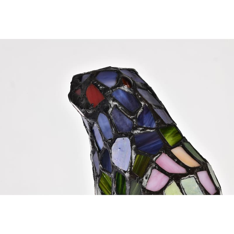 Tiffany-style Exotic Birds Accent Lamp