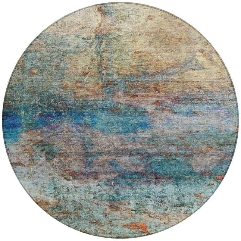 HomeRoots Abstract Transitional Rectangle Outdoor Rug