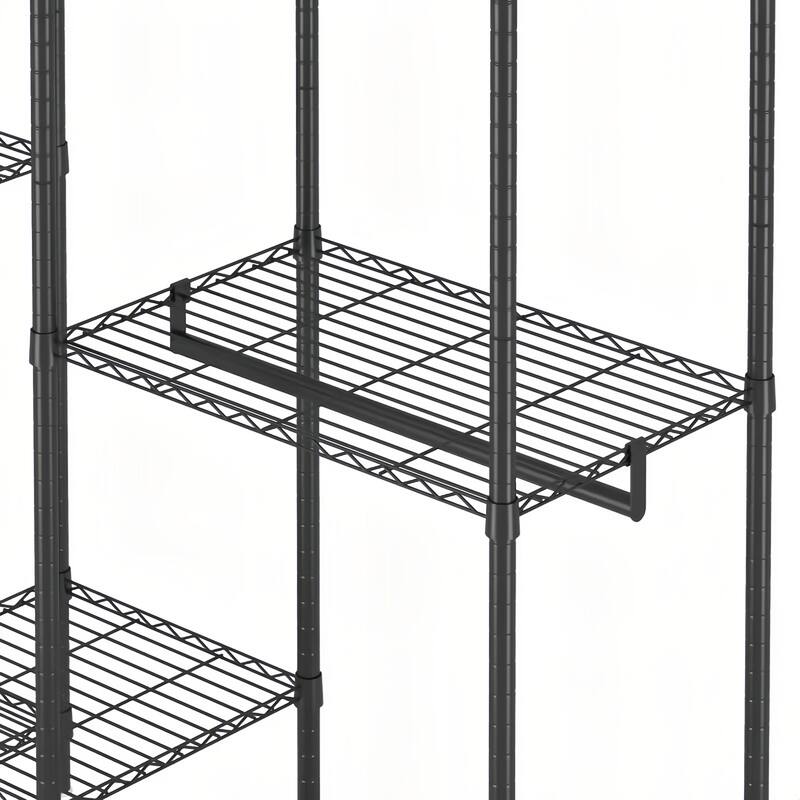 GDF Studio - Aylen Modern Metal Multi-Rail Storage Rack with Adjustable Shelves