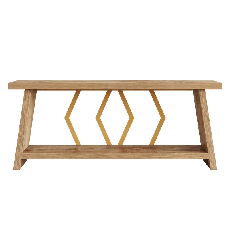 70.86-Inch Console Table, Wood Entryway Table with Storage, Couch Side Foyer Hallway Accent Table for Living Room, Entrance