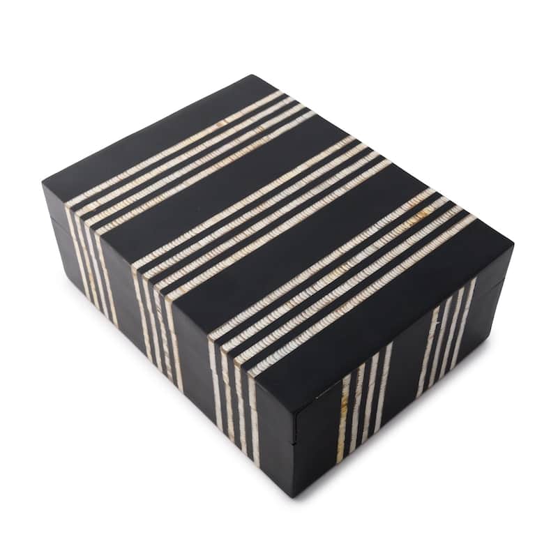 Large Rectangular Storage Box - 8" - Black