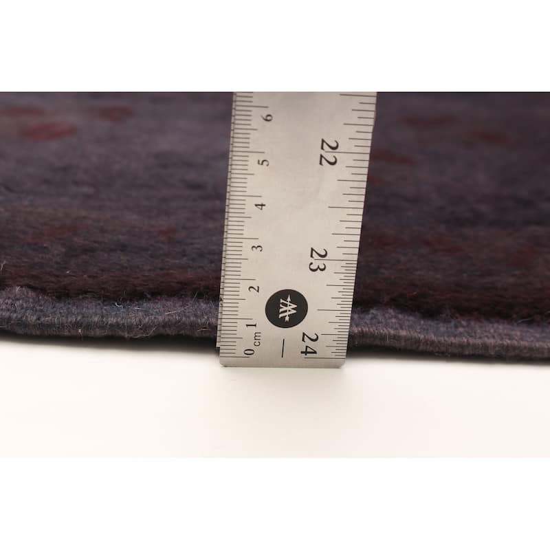ECARPETGALLERY Hand-knotted Color Transition Grey Wool Rug - 2'10 x 9'2