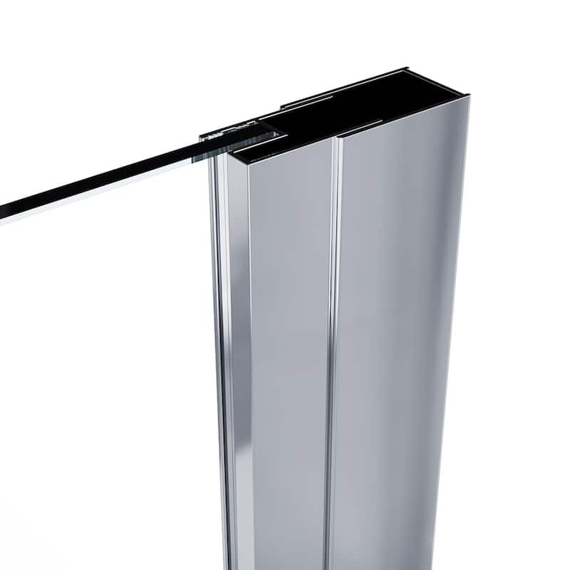 Elegant 36 in. W x 36 in. D x 72 in. H Corner Square Shower Enclosure with 3 Pivot Doors in Chrome Finish