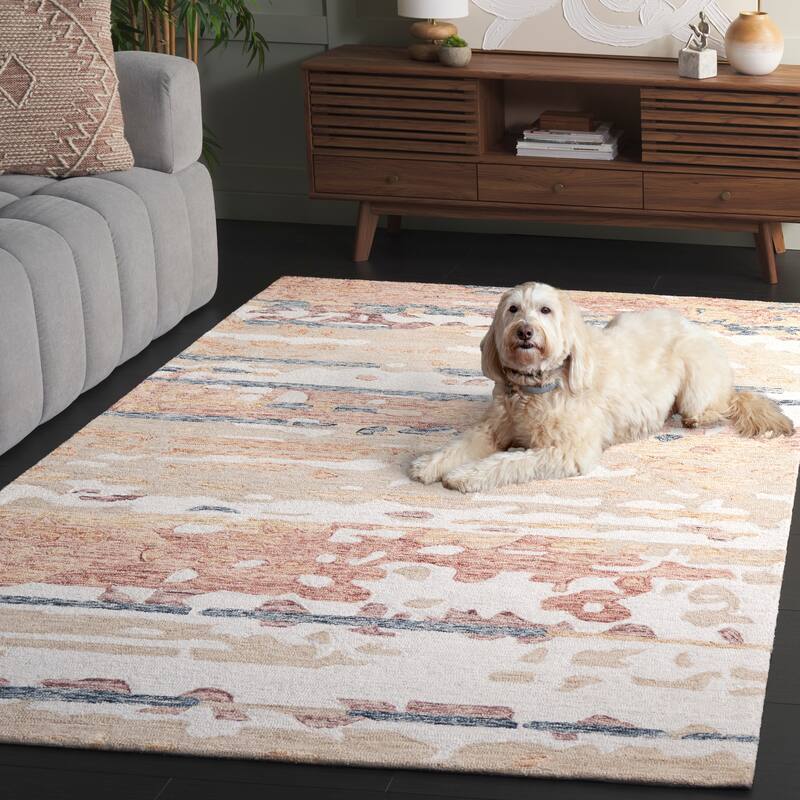 SAFAVIEH Handmade Ebony Sergeja Wool Rug