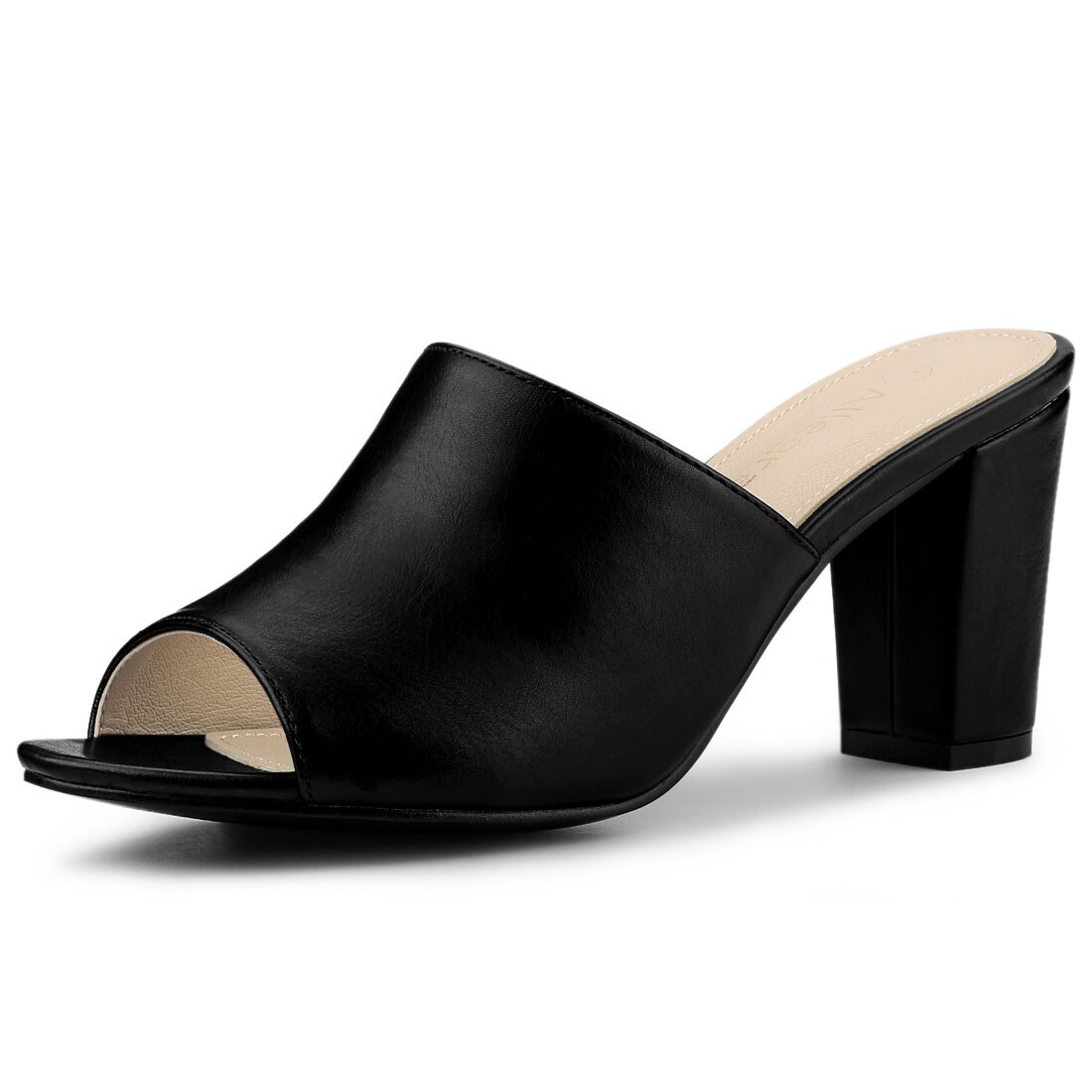 block heel slide sandals