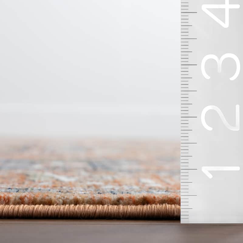 Nuloom Oliveira Floral Medallion Fringe Area Rug