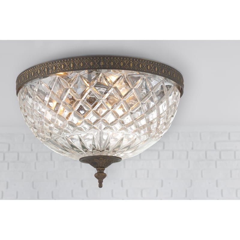 Crystorama Lighting Group Richmond 3 Light 12" Wide Flush Mount Bowl