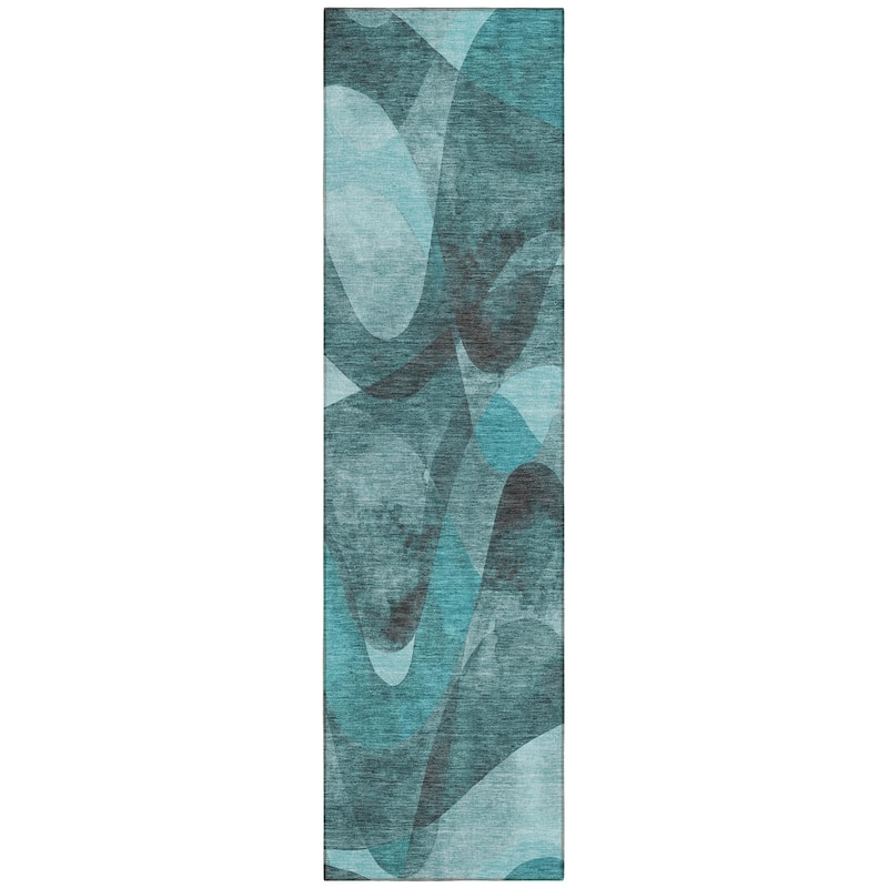 Machine Washable Indoor/ Outdoor Modern Chantille Rug