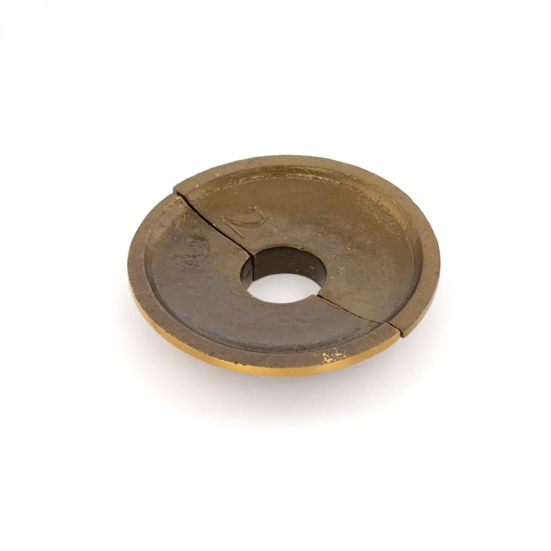 Gold Finish Radiator Flange Triple Roped 1/2" (IPS) pipe flange: 7/8" ID; 3-1/8" OD Renovators Supply