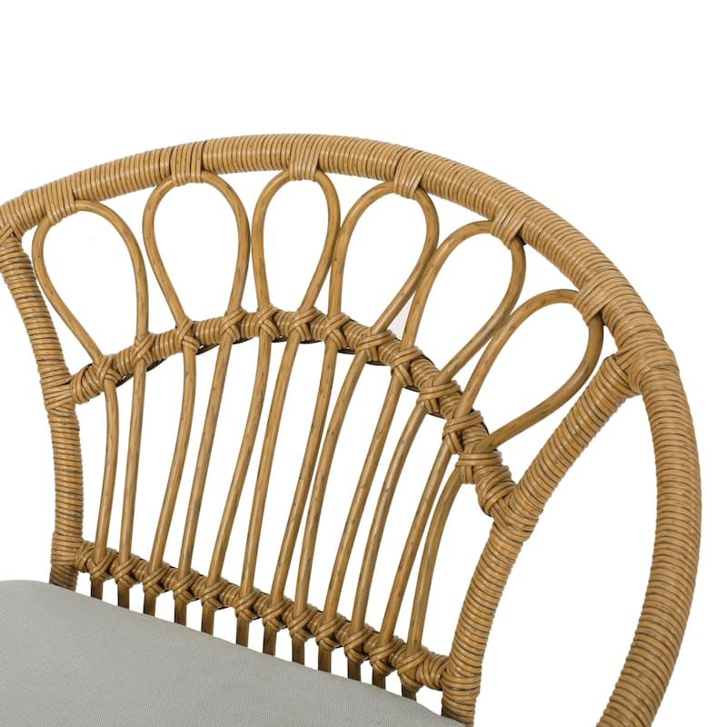 Banya Outdoor Faux Wicker Chairs (Set of 2) by Christopher Knight Home