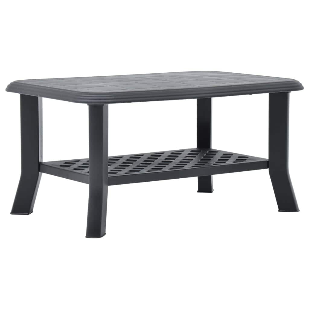 vidaXL Coffee Table Anthracite 35.4"x23.6"x18.1" Plastic - Grey