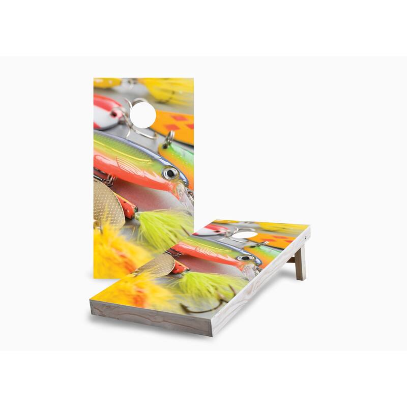 Bait Corn Hole Board Set w Case & Lights - 16 Years and Up