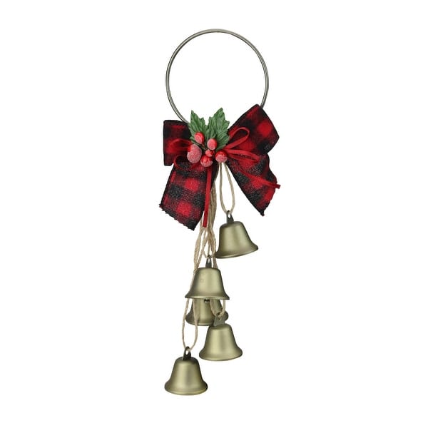 Shop 12 Rustic Bow With Golden Jingle Bells Christmas Door