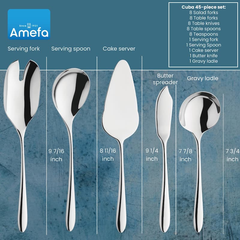 Amefa Cuba 45 Piece Flatware Set