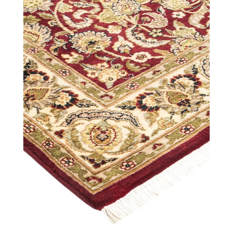 Overton Hand Knotted Wool Vintage Inspired Traditional Mogul Red Area Rug - 4 x 6