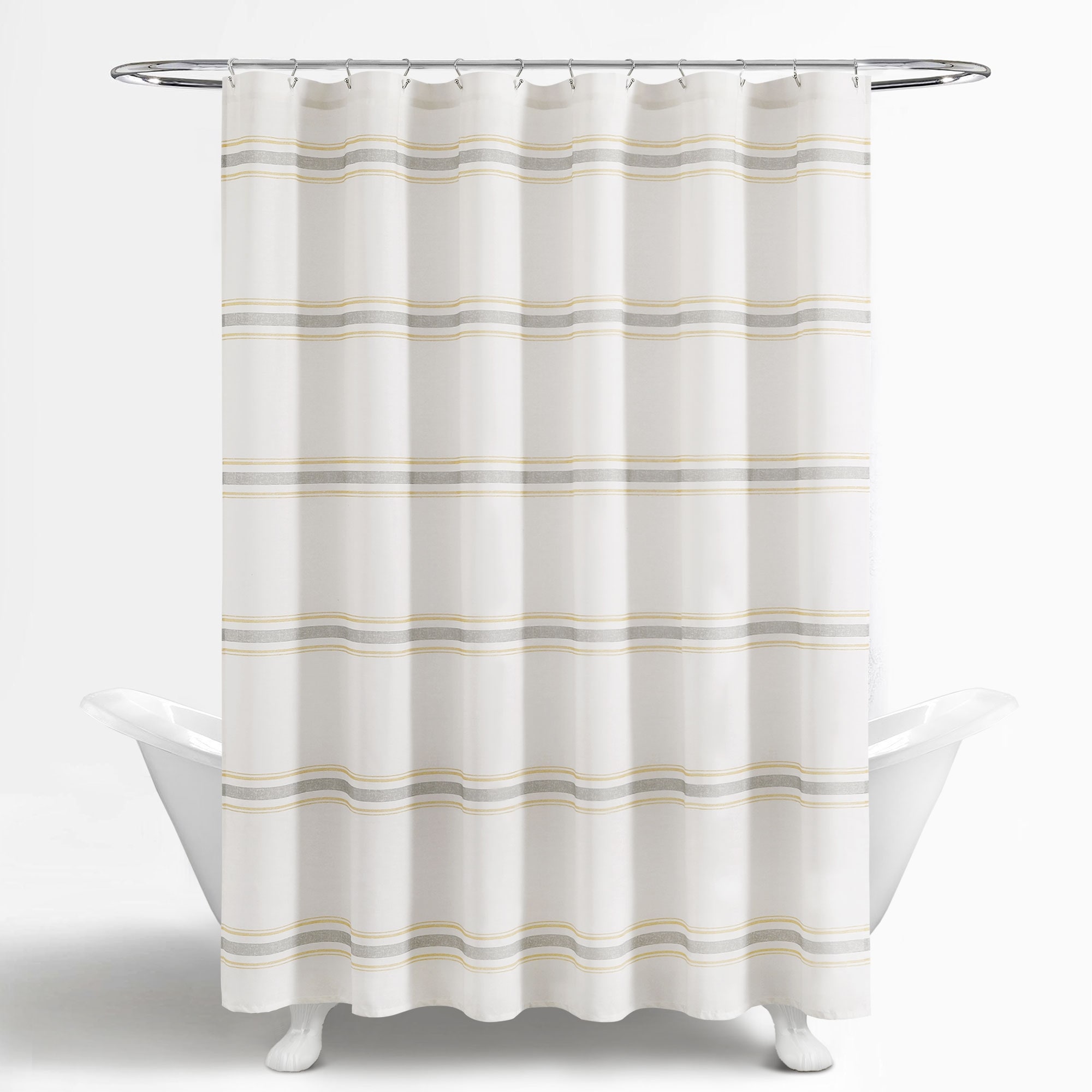 Farmhouse Stripe Shower Curtain by Lush Decor Rustic Bathroom Decor-image