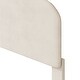 preview thumbnail 9 of 7, Beige Twin SizeVelvet Upholstered Platform Bed with Cloud-Shaped Headboard - /