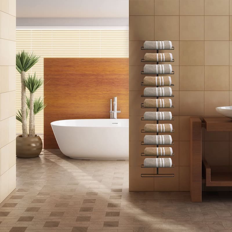 Sorbus Wall Mount Metal Wine Rack - 12 Level Wine Rack Wall Mounted for Wine Bottles