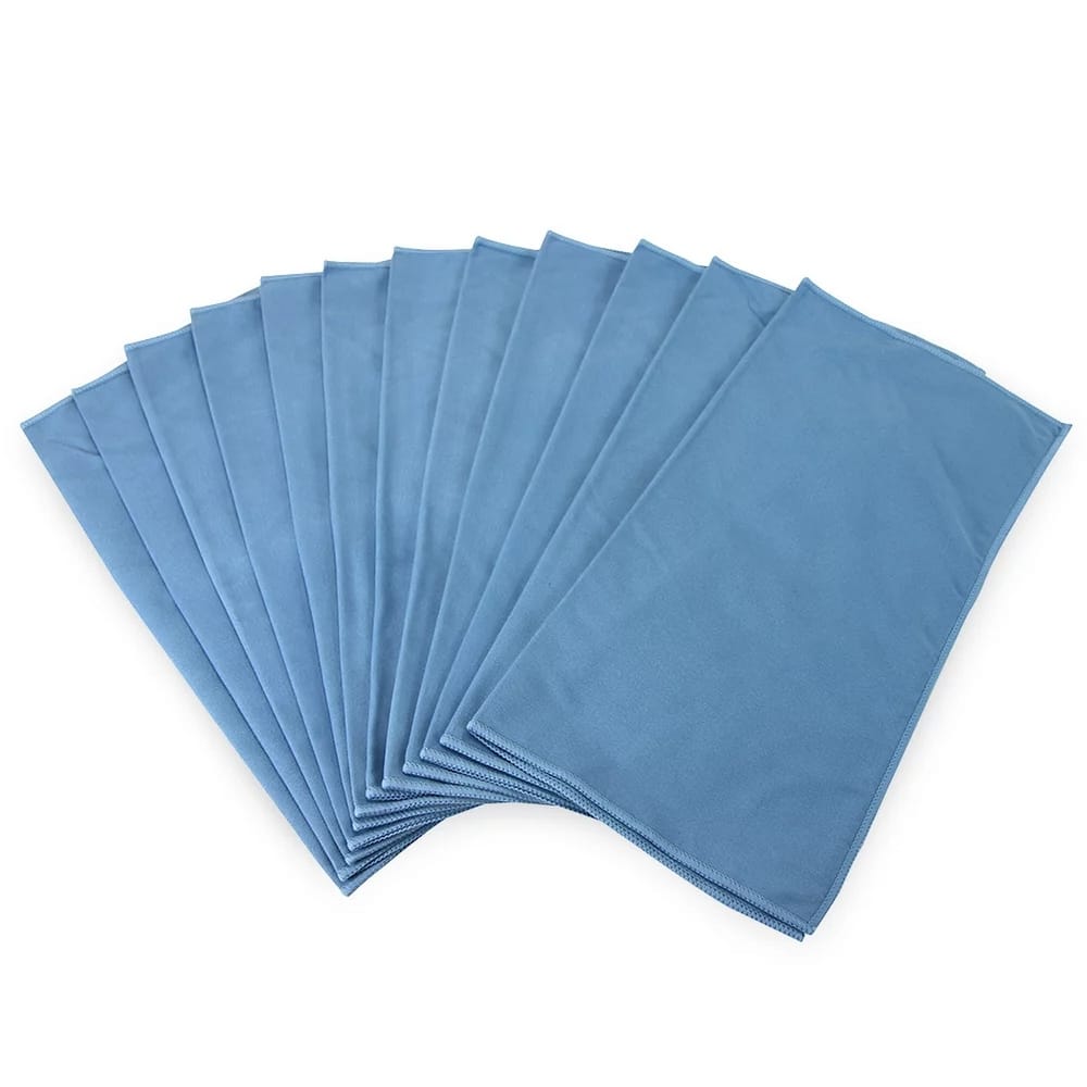 Arkwright 12-Piece Microfiber Suede Window Cleaning Cloths - 16x16