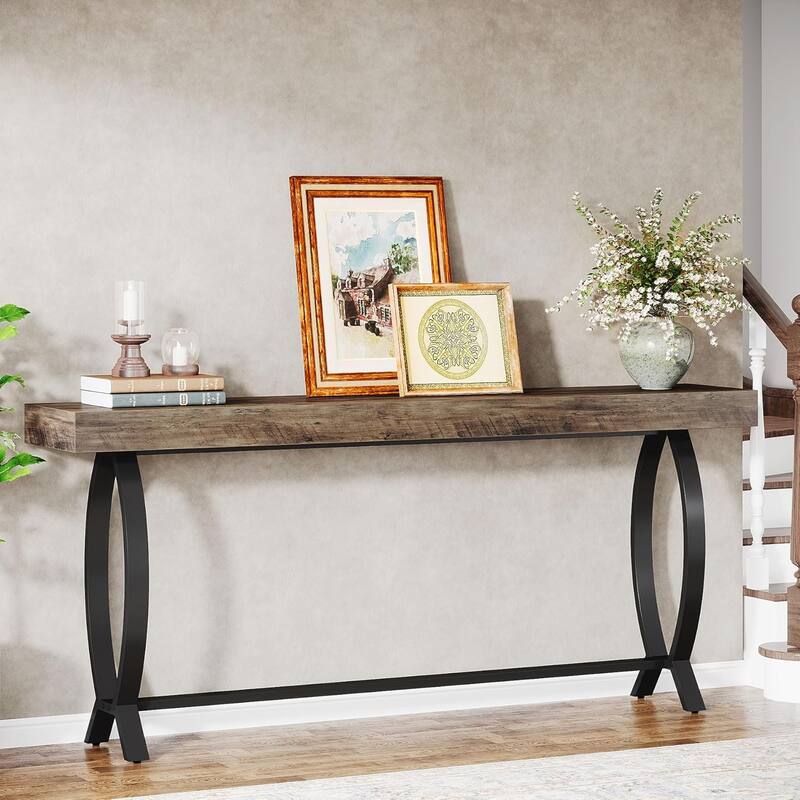 71 Inches Narrow Long Console Foyer Table for Entryway