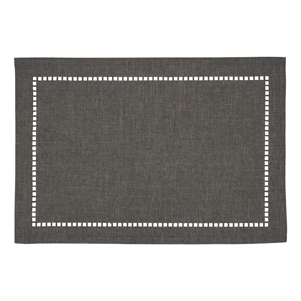 Table Placemats With Laser-Cut Hemstitch Design (Set of 4)