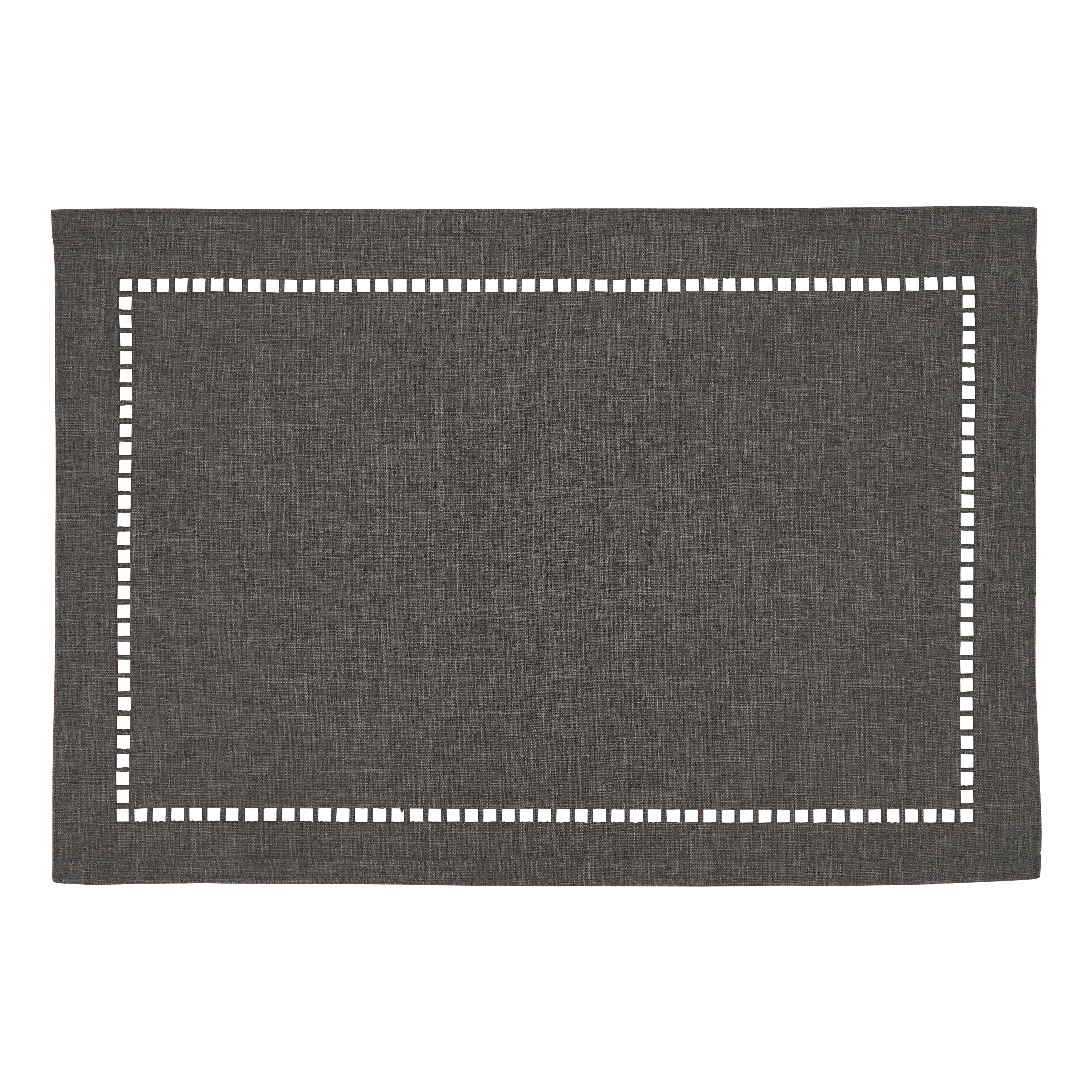 Table Placemats With Laser-Cut Hemstitch Design (Set of 4)