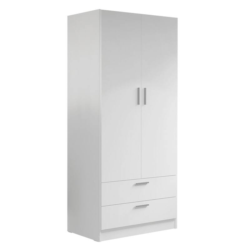 Madesa 2 Door 2 Drawer Storage Cabinet Wardrobe 31 "L
