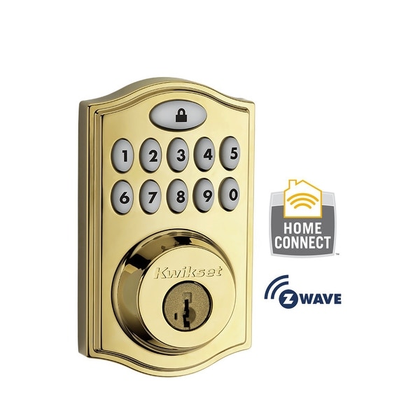 Kwikset 914TRL-ZW SmartCode Single Cylinder Touchpad Electronic Deadbolt with Z-Wave Technology
