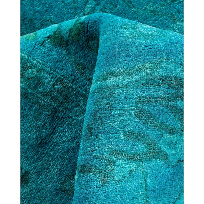 Contemporary Overdyed Wool Hand Knotted Area Rug - 3' 3" x 5' 2"