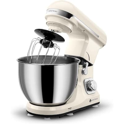 Stand Mixer, 4.5-Qt 500W 6-Speed Tilt-Head Food Mixer, Electric Kitchen Mixer with Stainless Steel Bowl