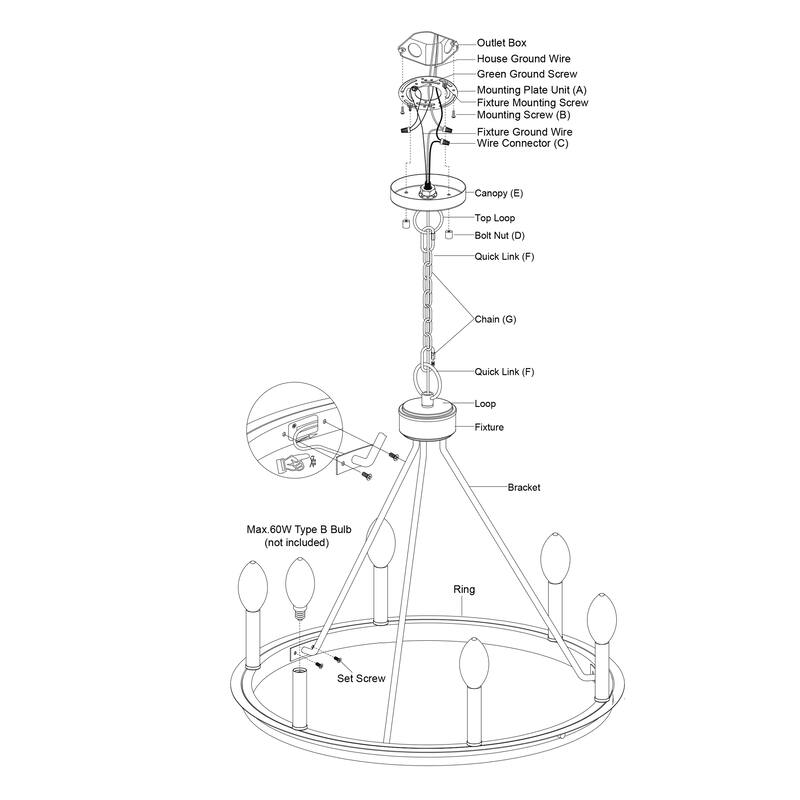Russel 6 Light Matte Black and Weathered Gray Farmhouse Candle Wheel Chandelier - 24.75-in W x 21.5-in H x 24.75-in D