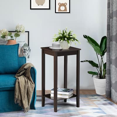 Yaheetech Wood Tall Bedside Living Room Sofa Side End Table Furnture