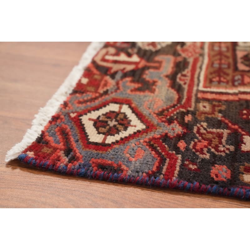 Hand Knotted Oriental 100% Wool Carpet Traditional Medallion Red Heriz Area Rug - 10' 5'' X 7' 4''