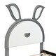 preview thumbnail 6 of 30, Twin/Full Size Upholstered Platform Bed Rabbit-Shaped Headboard with Embedded LED Lights and 3 Drawers