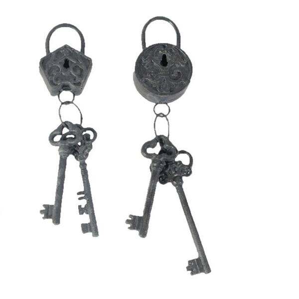Shop Decorative 4 Piece Lock And Key Set Wall Accent Antique