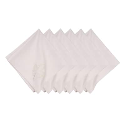 Neutral Maple Leaves Napkin S/6